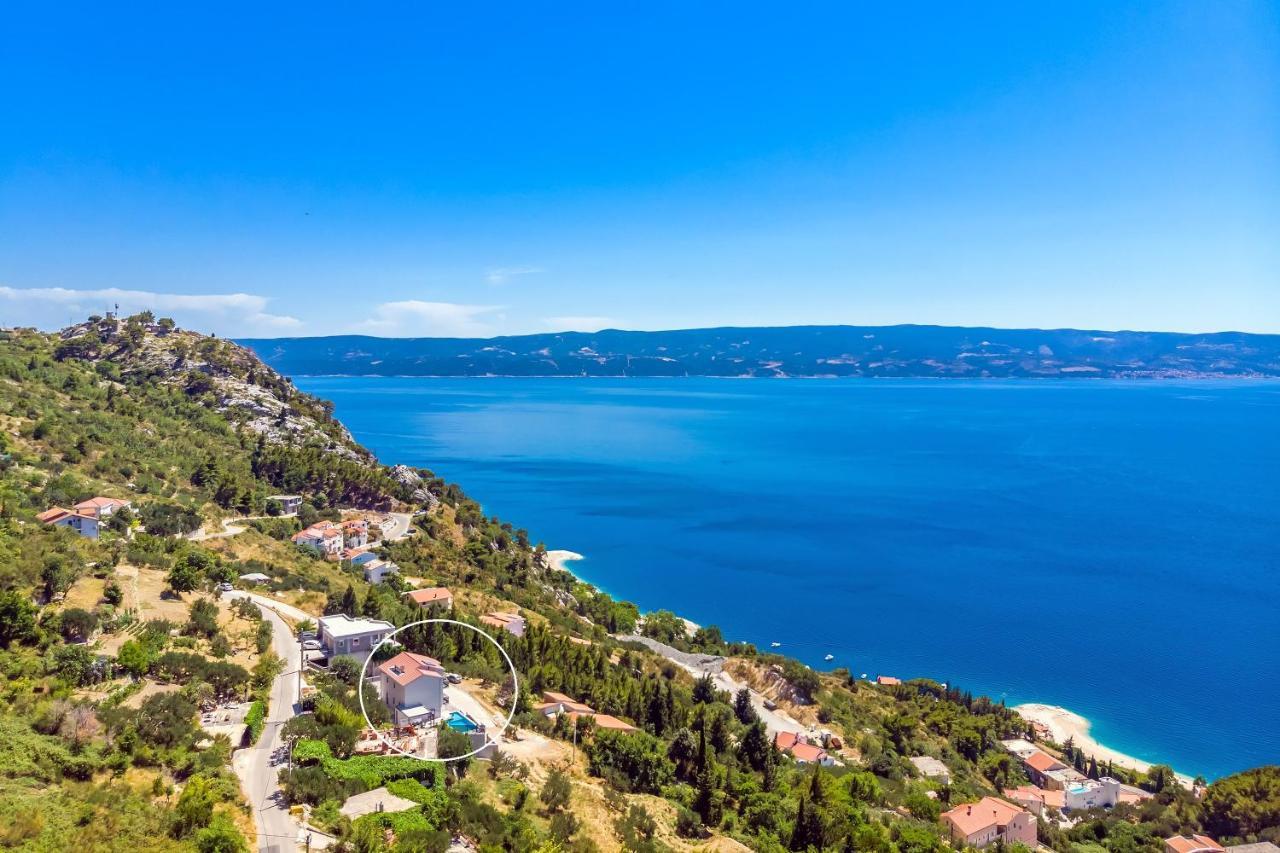 Villa Belvedere With Heated Pool, Billiards, Media Room, Sea Views,10 Pax Omis Exterior photo